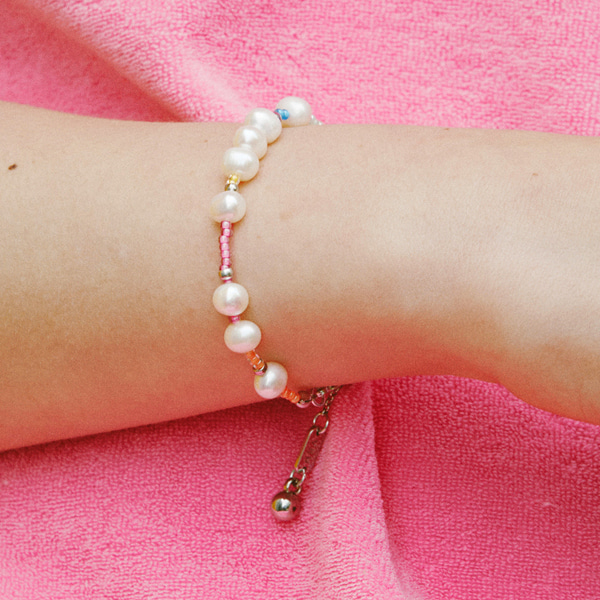 [아이들 소연 착용]Pastel Rainbow Pearl Bracelet