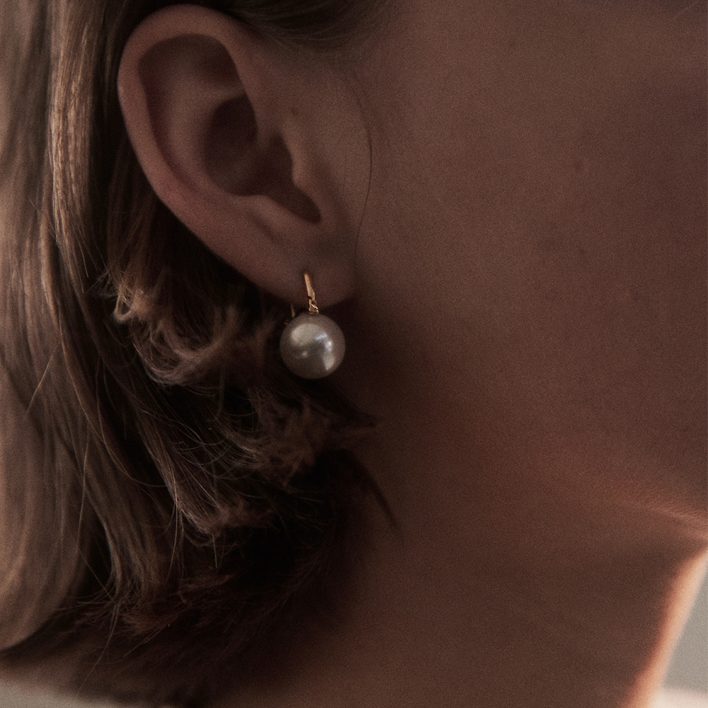 Basic Pearl Ring Earrings_2Color
