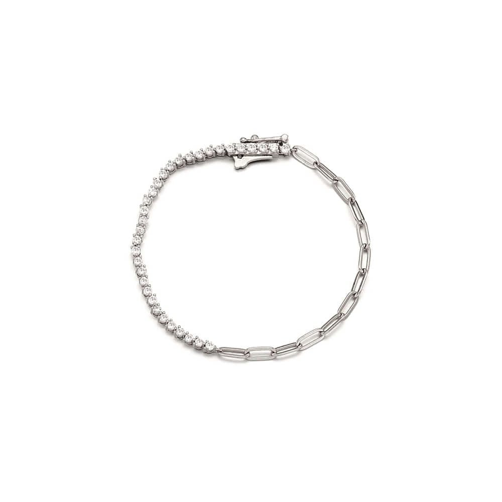 Chain Half Tennis Bracelet