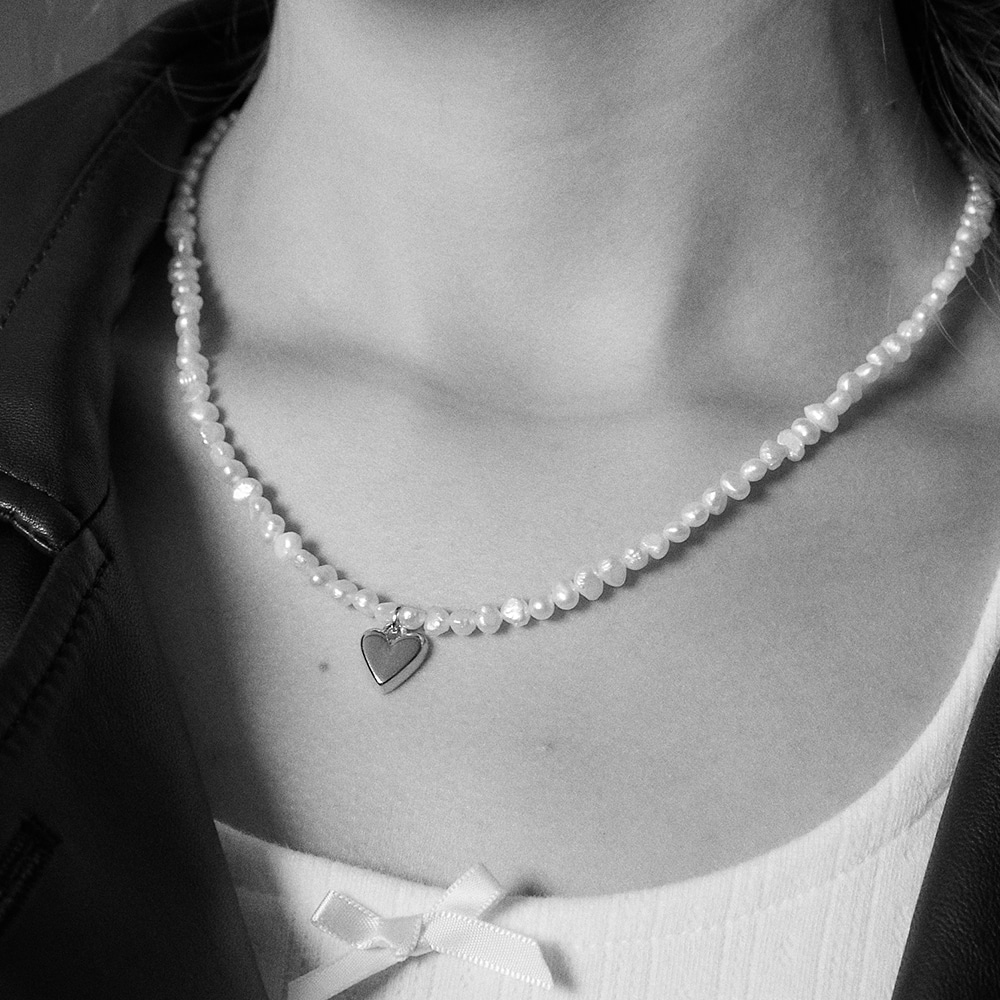 Heart Pearl Necklace_VH2279NE008B